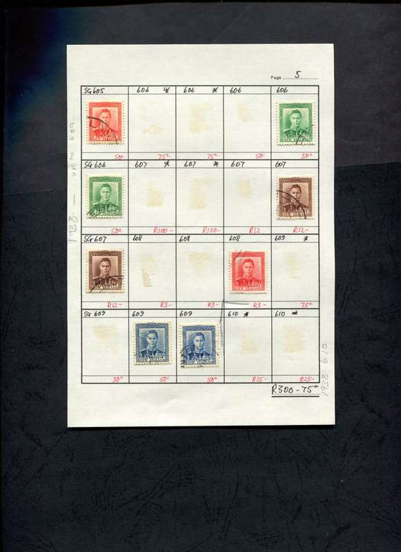 New Zealand - 8 Stamps Mounted (Hinged) on Approval Page