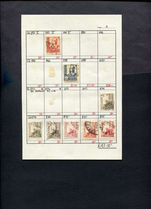 Spain - 8 Stamps Mounted (Hinged) on Approval Page