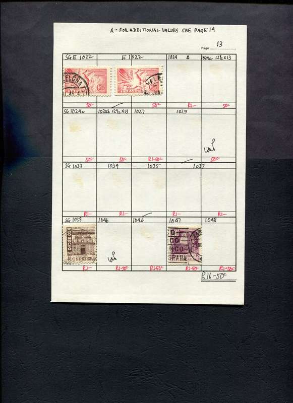 Spain - 4 Stamps Mounted (Hinged) on Approval Page