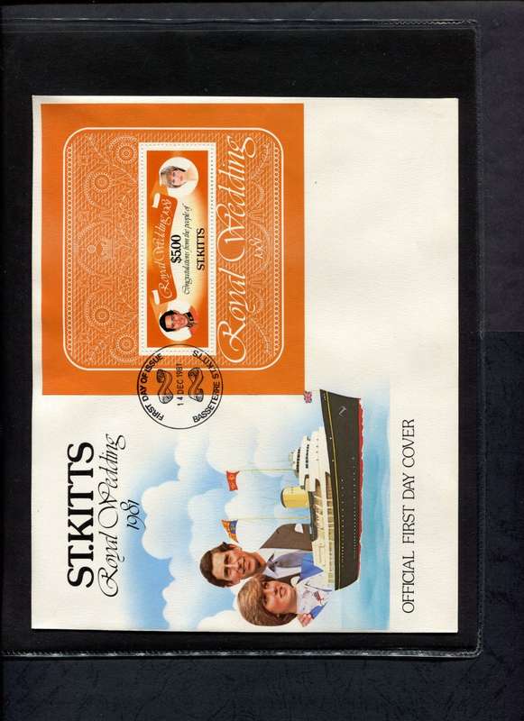 1981 Royal Wedding - Over 160 FDC's in 3 Different size/colour albums - Some Variety's Noted