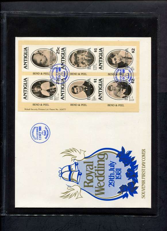 1981 Royal Wedding - Over 160 FDC's in 3 Different size/colour albums - Some Variety's Noted