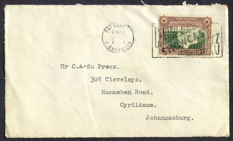 Southern Rhodesia - Used on Piece - Front Part ONLY!