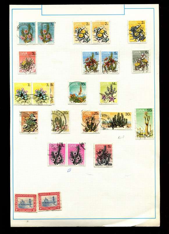 SWA - 24 Stamps on Old Album Page