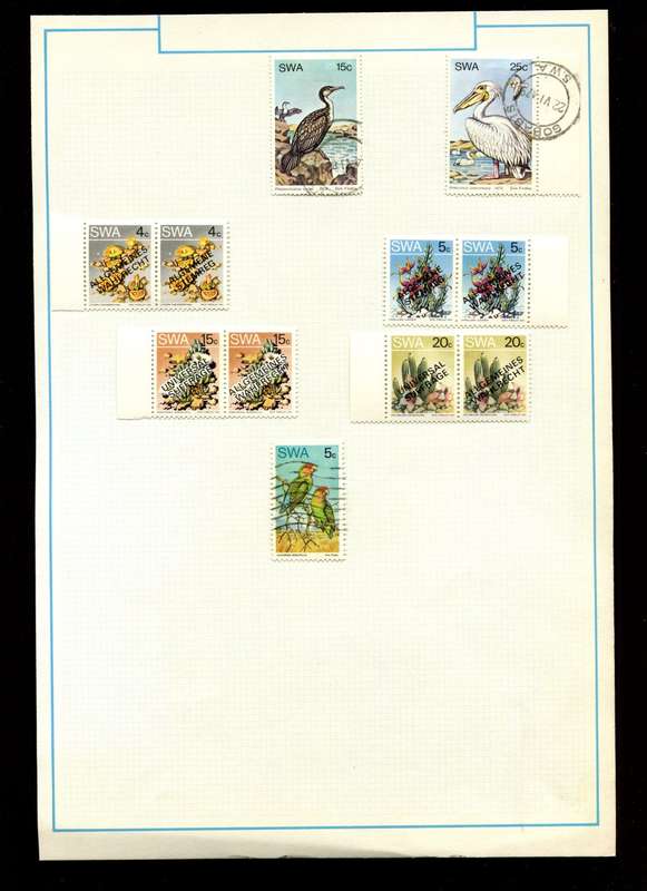 SWA - 11 Stamps on Old Album Page
