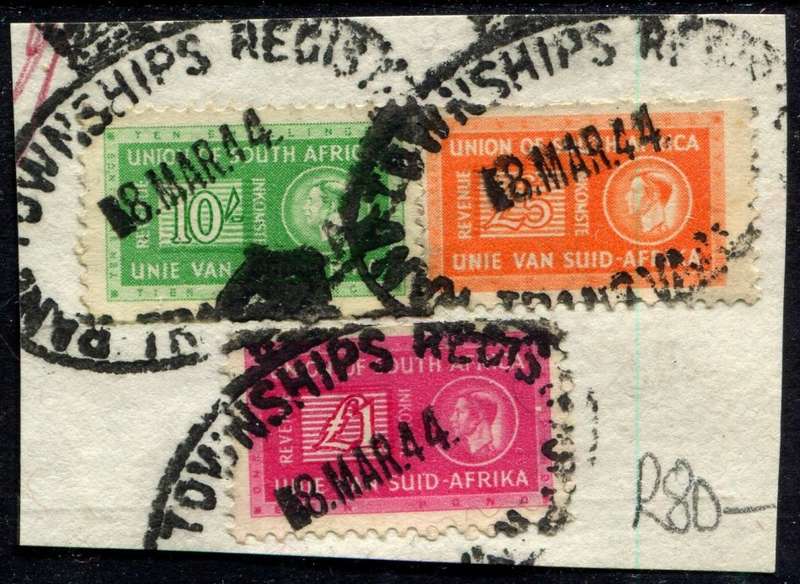 Union of SA - 1943/46 - Used on Piece