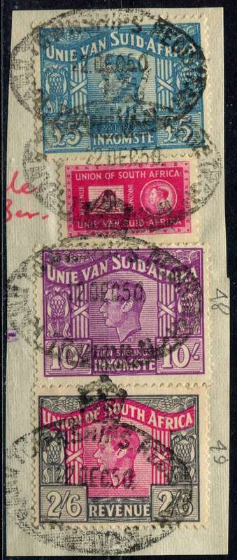 Union of SA -1943/46  and 1946/52 - Used on Piece