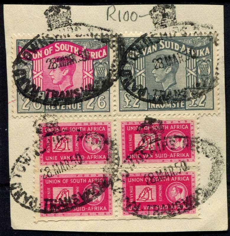 Union of SA -1943/46  and 1946/52 - Used on Piece