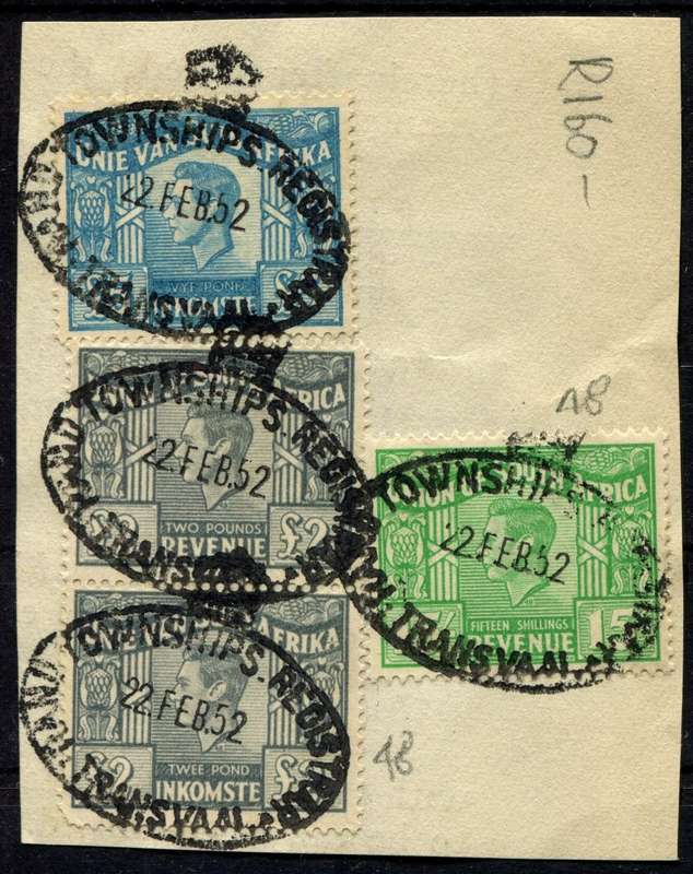 Union of SA - 1946/52 - Used on Piece