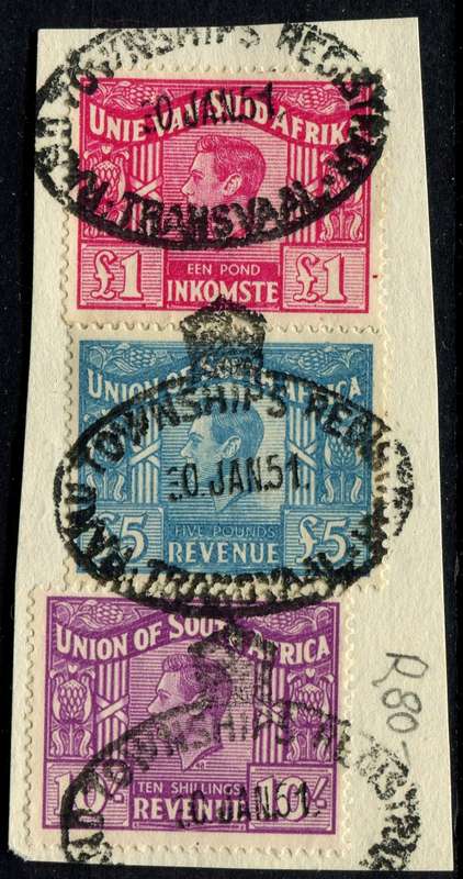 Union of SA - 1946/52 - Used on Piece
