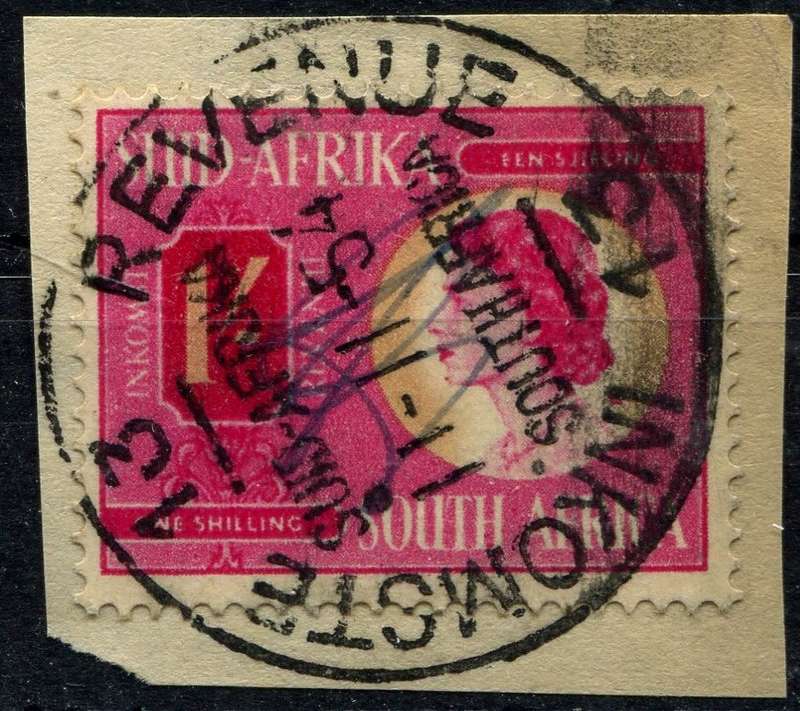 Union of SA - 1954 - Used on Piece