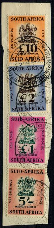 Union of SA - 1954/60 - Used on Piece