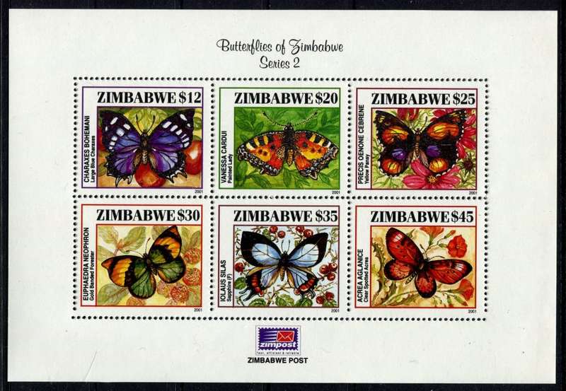 Zimbabwe - Miniature Sheet - Bottom Perforation line Separated and Slightly Misplased - 2001 - MNH
