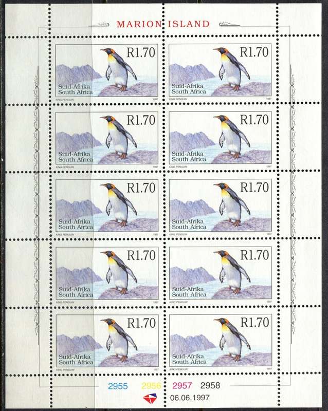 RSA - Set of 3 Full Sheet of 10 - 1997 - MNH