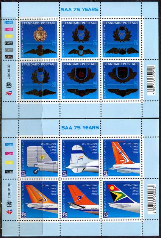 RSA - Set of 2 Full Sheets of 6 - 2009 - MNH