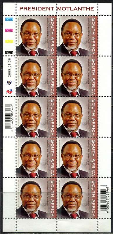 RSA - 1 Full Sheet of 10 - 2009 - MNH