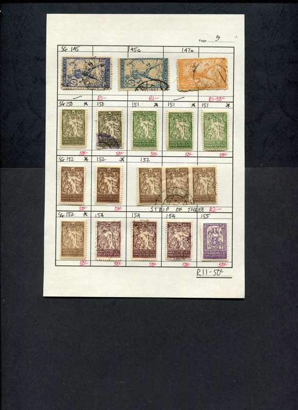 Yugoslavia - 18 Stamps Mounted (Hinged) on Approval Page
