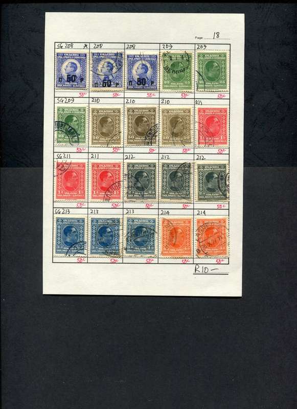 Yugoslavia - 20 Stamps Mounted (Hinged) on Approval Page