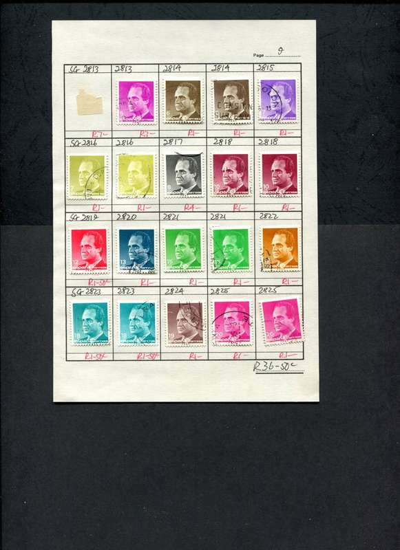 Spain - 19 Stamps Mounted (Hinged) on Approval Page