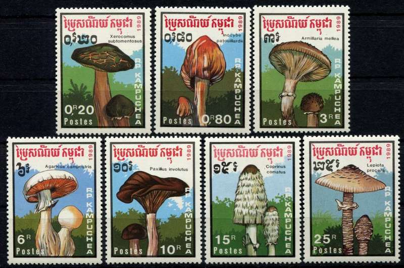 Kampuchea  - Mushrooms - 1989 - MNH