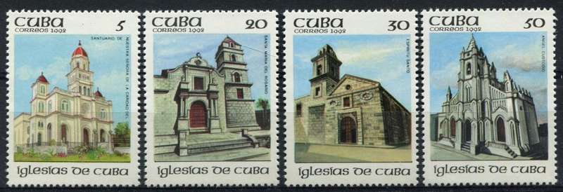 Cuba - Buildings - 1992 - MNH
