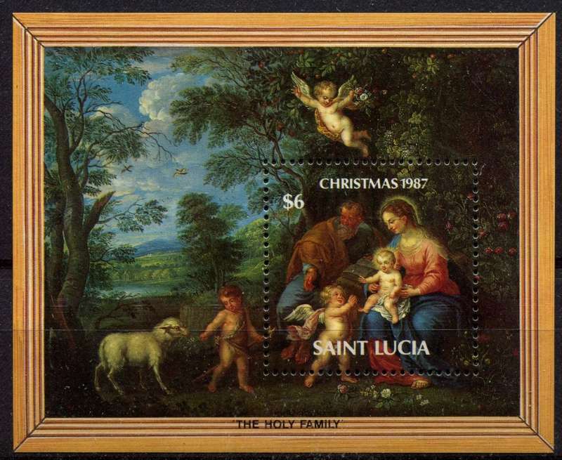 St. Lucia - Christmas - Miniature Sheet - 1987 - MNH