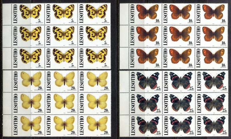 Lesotho - Part Set of 14 (Missing 3M) Blocks of 9 - 1991 - MNH - With Imprint Dates