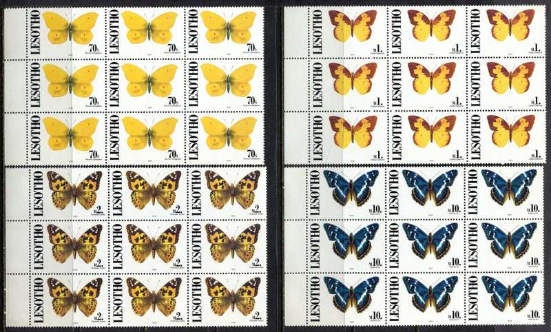 Lesotho - Part Set of 14 (Missing 3M) Blocks of 9 - 1991 - MNH - With Imprint Dates