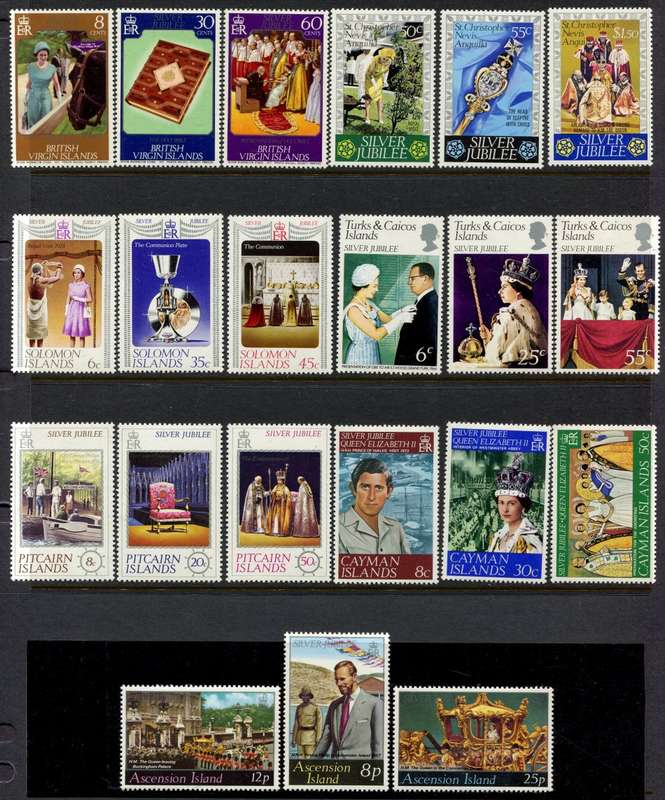 1977 Silver Jubilee - 69 Stamps - Part Omnibus - MNH