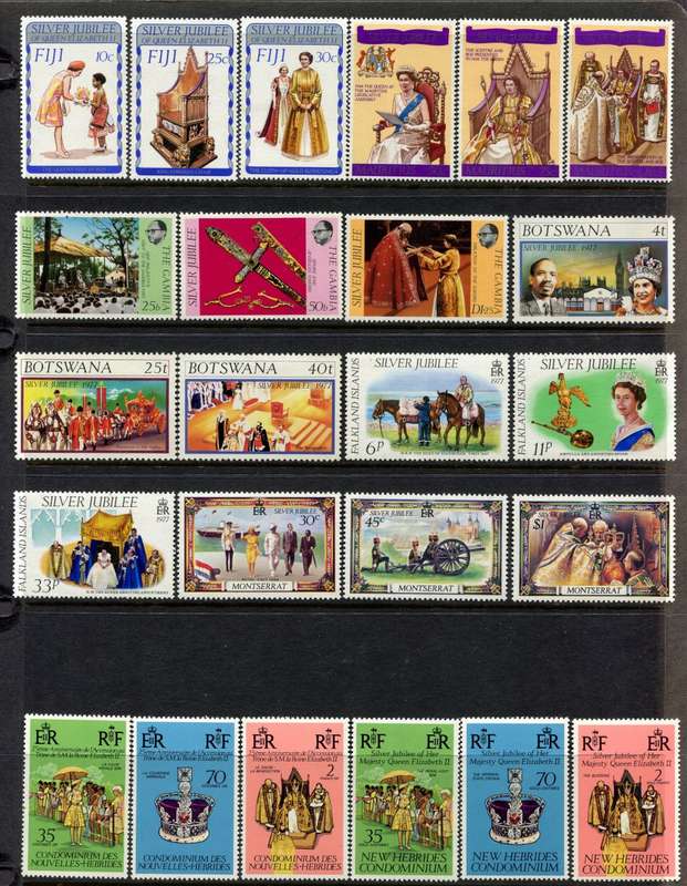 1977 Silver Jubilee - 69 Stamps - Part Omnibus - MNH