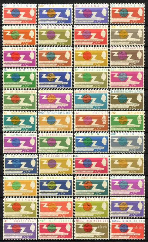 1965 ITU Centenary - 62 Stamps - Part Omnibus - MNH
