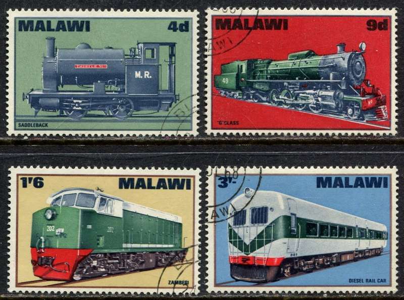 Malawi - Trains - 1968 - CTO - No Gum