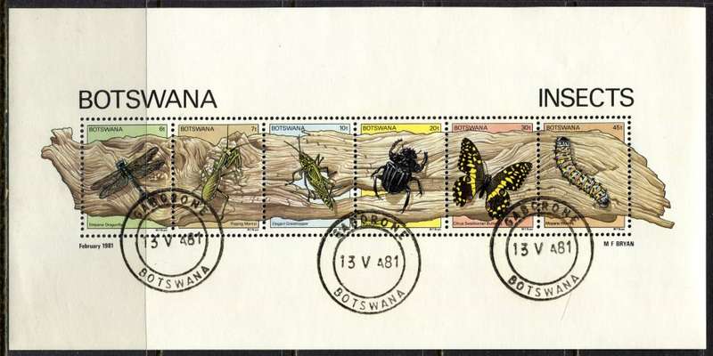 Botswana - Insects - Miniature Sheet - 1981 - CTO