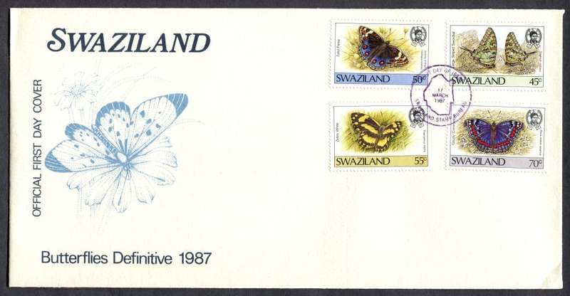 Swaziland - Butterflies - Set of 3 FDC's - 1987