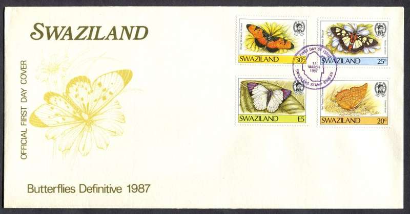 Swaziland - Butterflies - Set of 3 FDC's - 1987