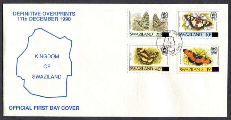 Swaziland - Butterflies - FDC - 1990