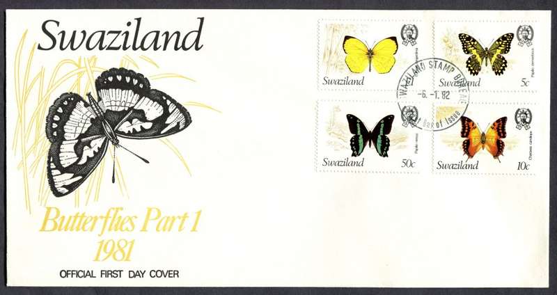 Swaziland - Butterflies - FDC - 1981