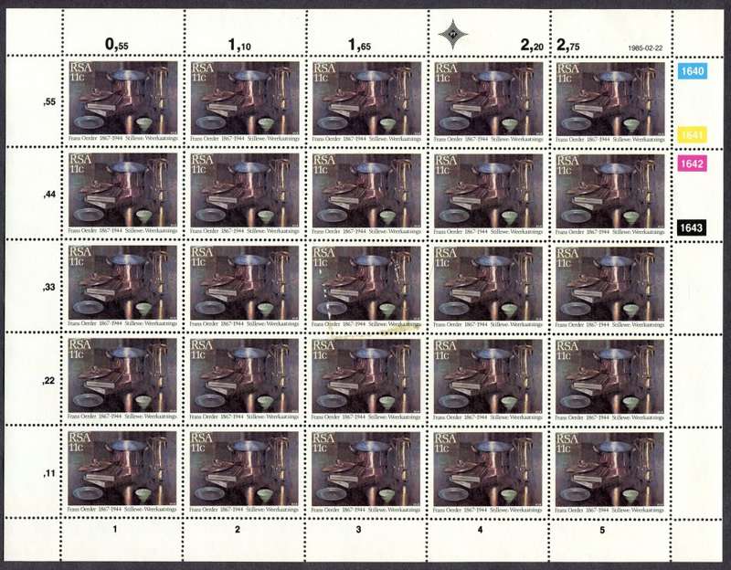RSA - Set of 4 Full Sheets of 25 - 1985 - MNH