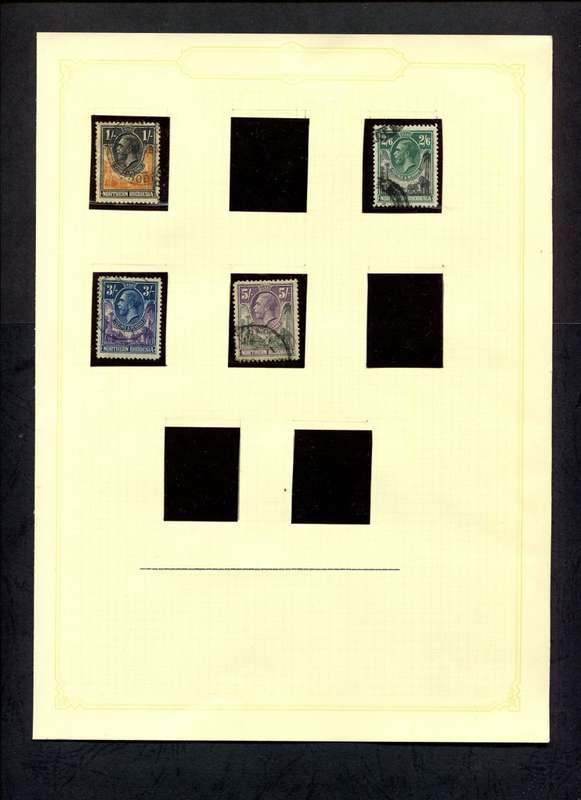 Northern Rhodesia - 4 Stamps Mounted (Hinged) On Old Album Page