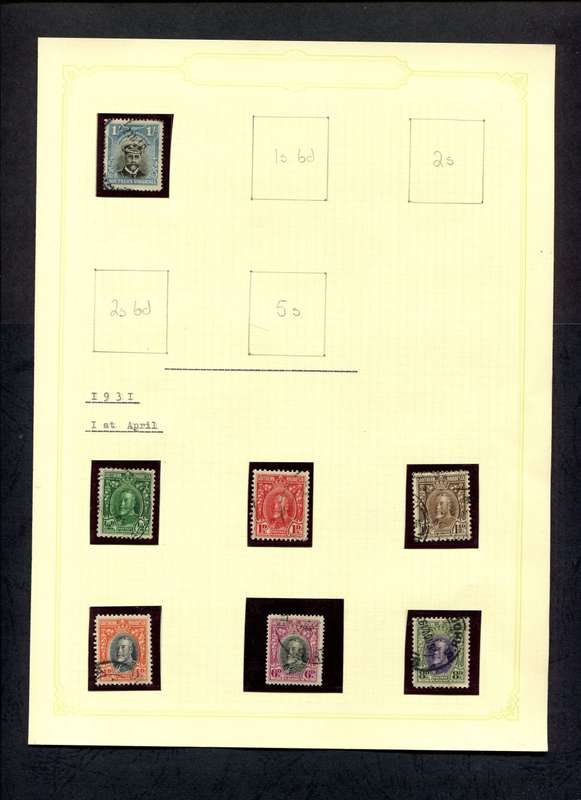 Southern Rhodesia - 7 Stamps Mounted (Hinged) On Old Album Page