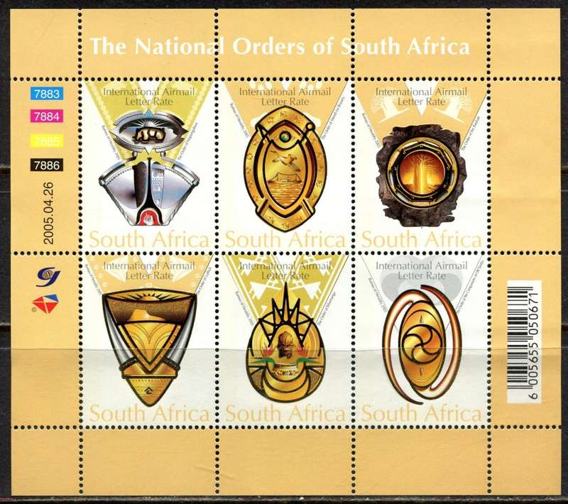 RSA - Sheet of 6 - 2005 - MNH