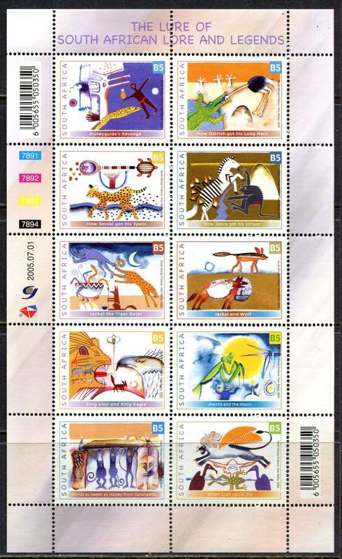 RSA - Sheet of 10 - 2005 - MNH