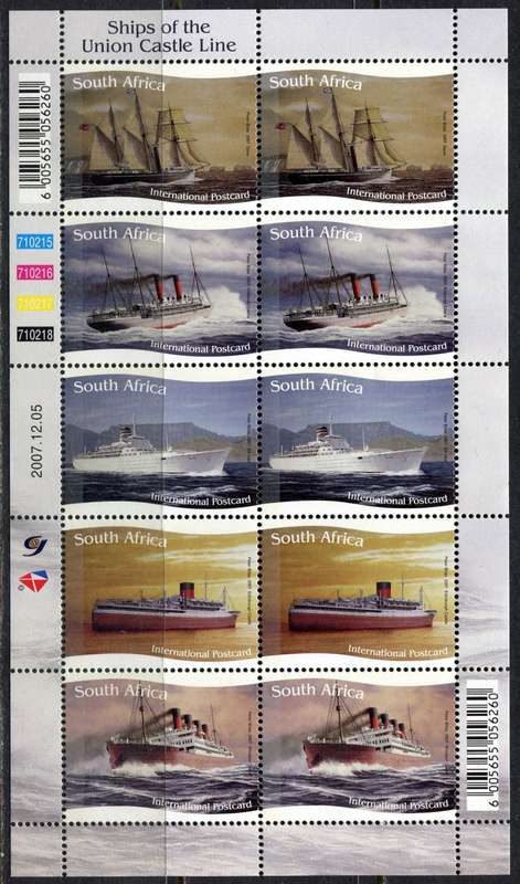 RSA - Sheet of 10 - 2007 - MNH