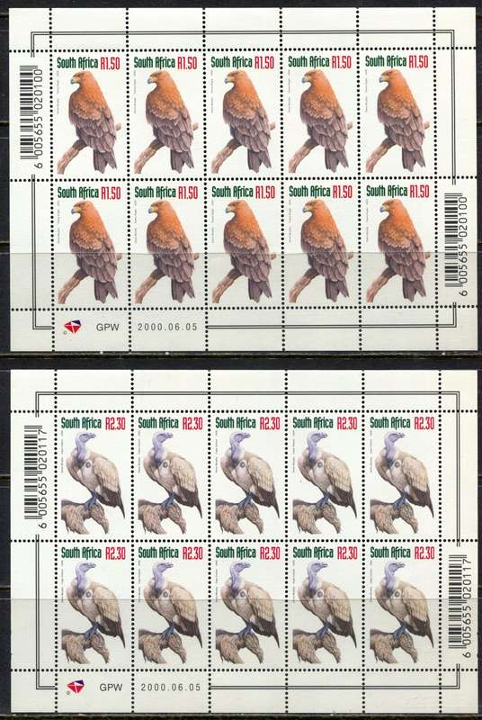 RSA - Set of 2 Sheets of 10 - 2000 - MNH