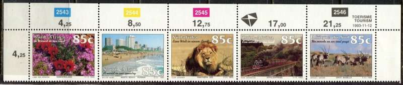 RSA - Control Strip of 5 - 1993 - MNH