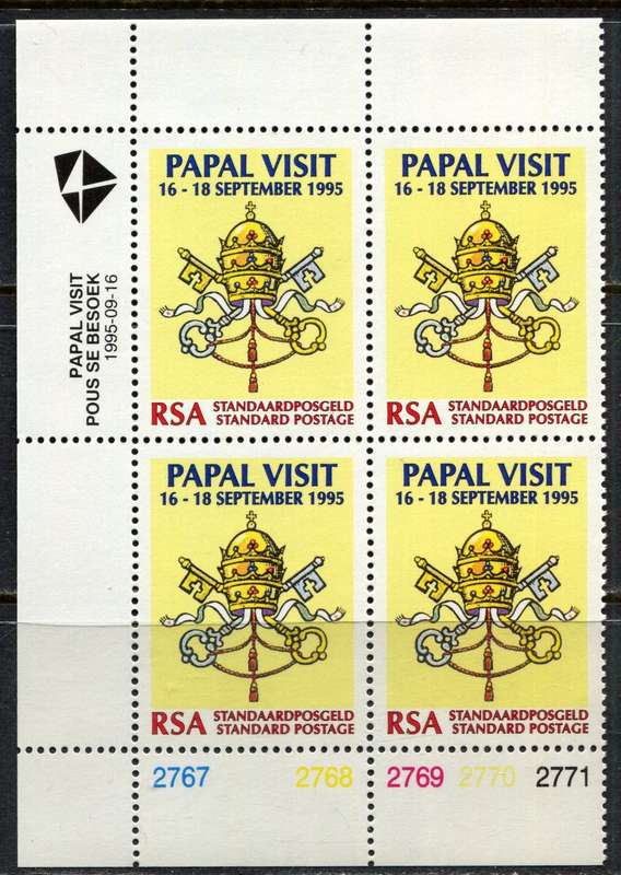 RSA - Control Block of 4 - 1995 - MNH