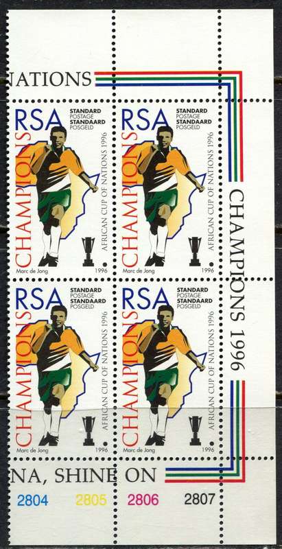 RSA - Control Block of 4 - 1996 - MNH