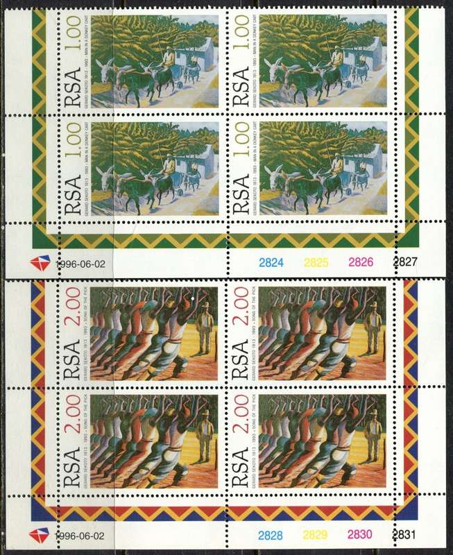 RSA - Set of 2 Control Blocks of 4 - 1996 - MNH