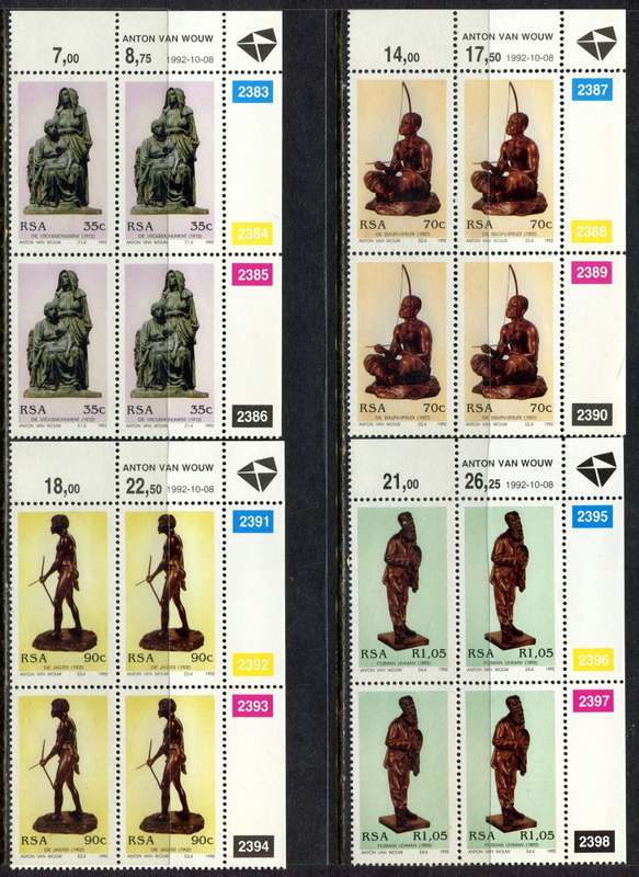 RSA - Set of 4 Control Blocks of 4 - 1992 - MNH