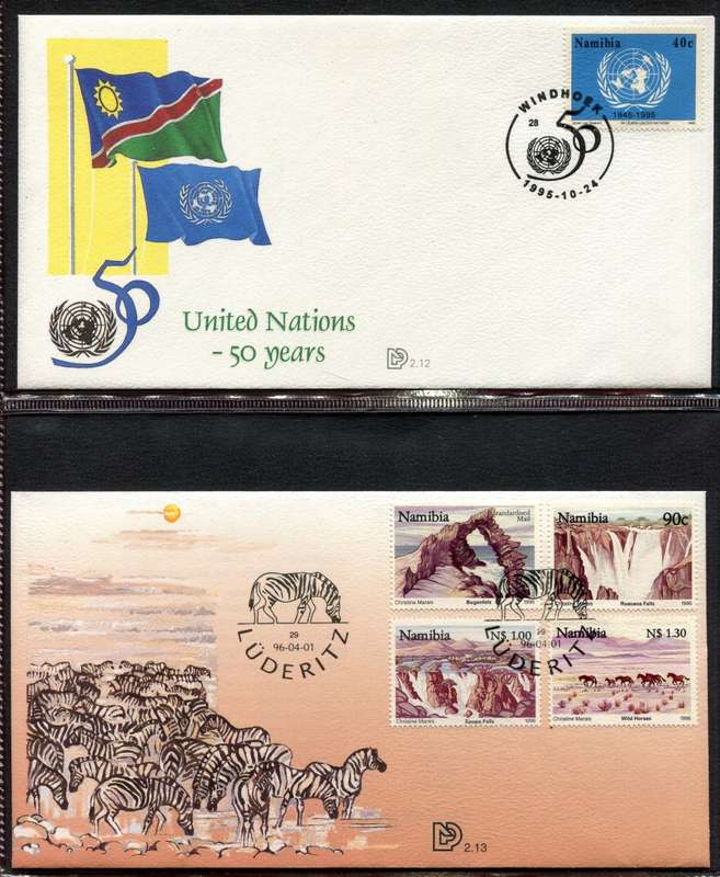 Namibia - 2 Ring Binder With 39 FDC's  - Not Complete Some Gaps