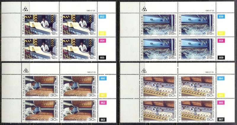 Transkei - Set of 4 Control Blocks 4 - 1985 - MNH